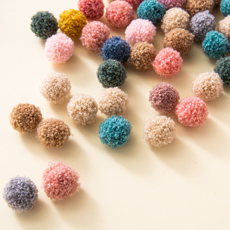 Art Craft Hat - 100Pcs 15mm Korean Curly Plush Balls