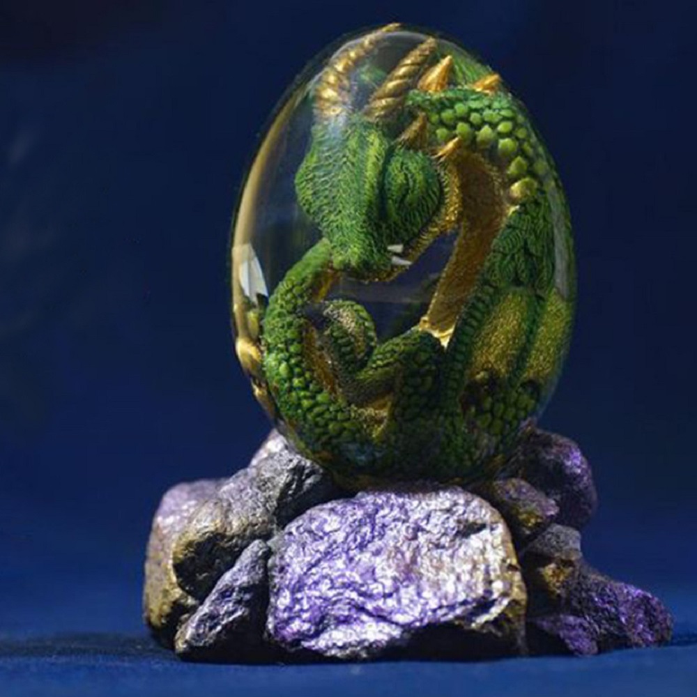Art Craft Dinosaur - Lava Dragon Egg Statue With Stand