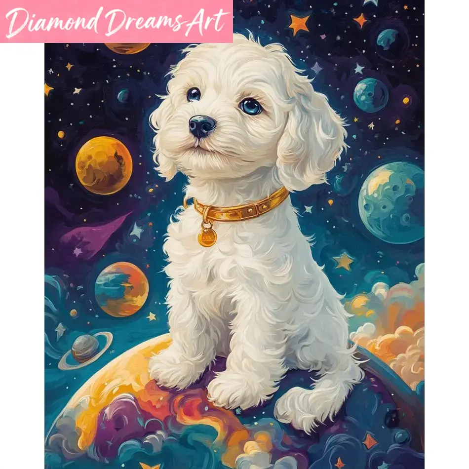 Art Craft Ideas With Paper - Frameless, Dog 5d Diamond Painting Adults