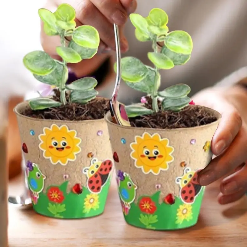 Art And Craft For Nursery - DIY Paper Flower Pot Craft Kit