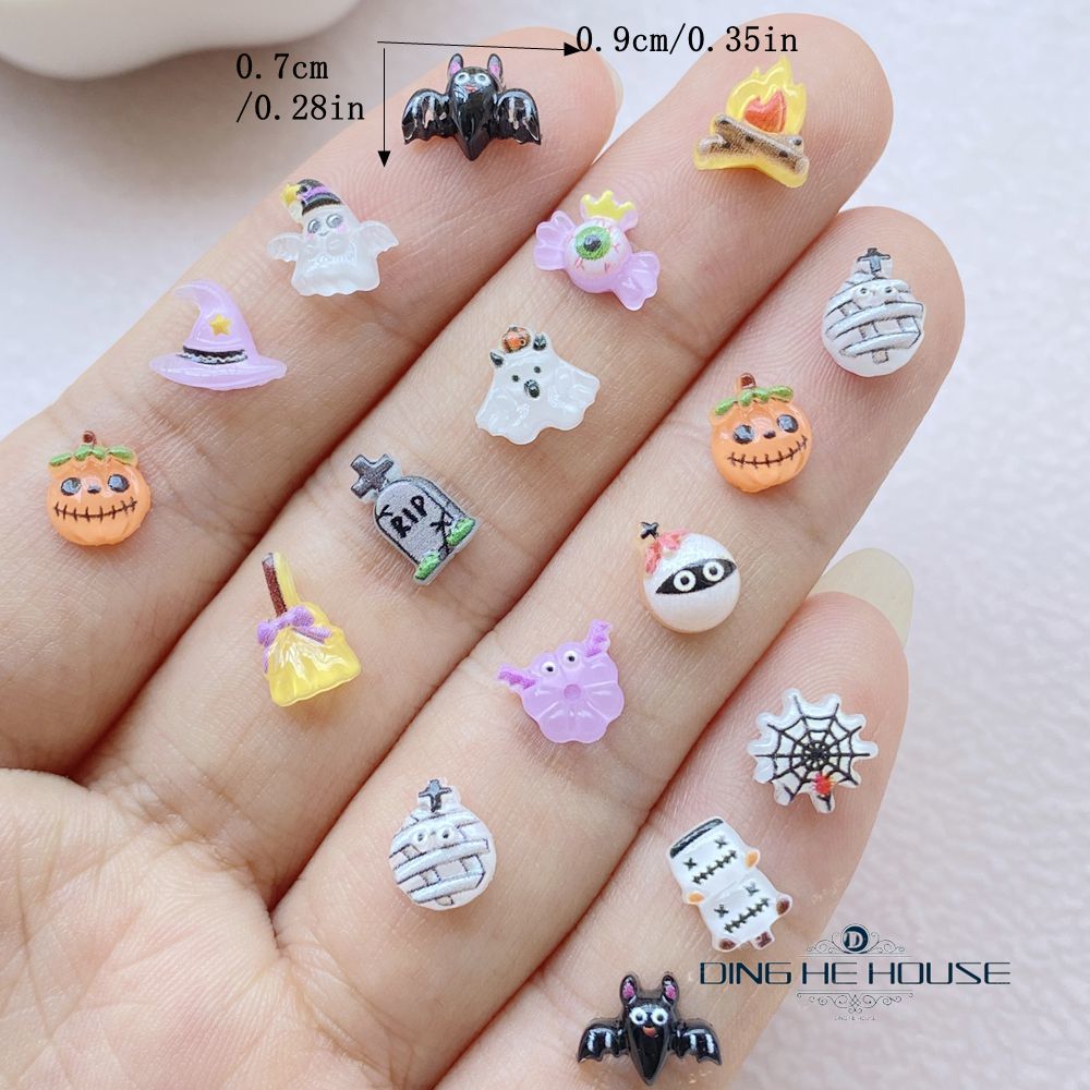 Art Craft Hat - 30/50/100pcs Mini Halloween Nail Art Decoration