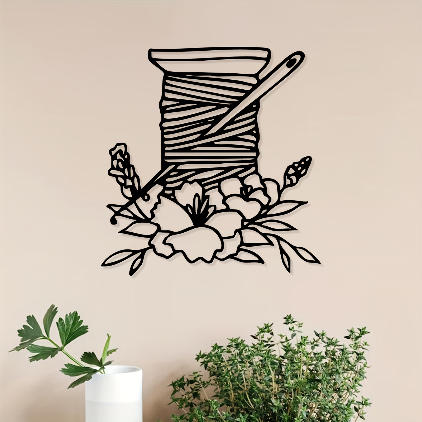Art And Craft For Mother'S Day - Thread Spool Floral Metal Wall Art