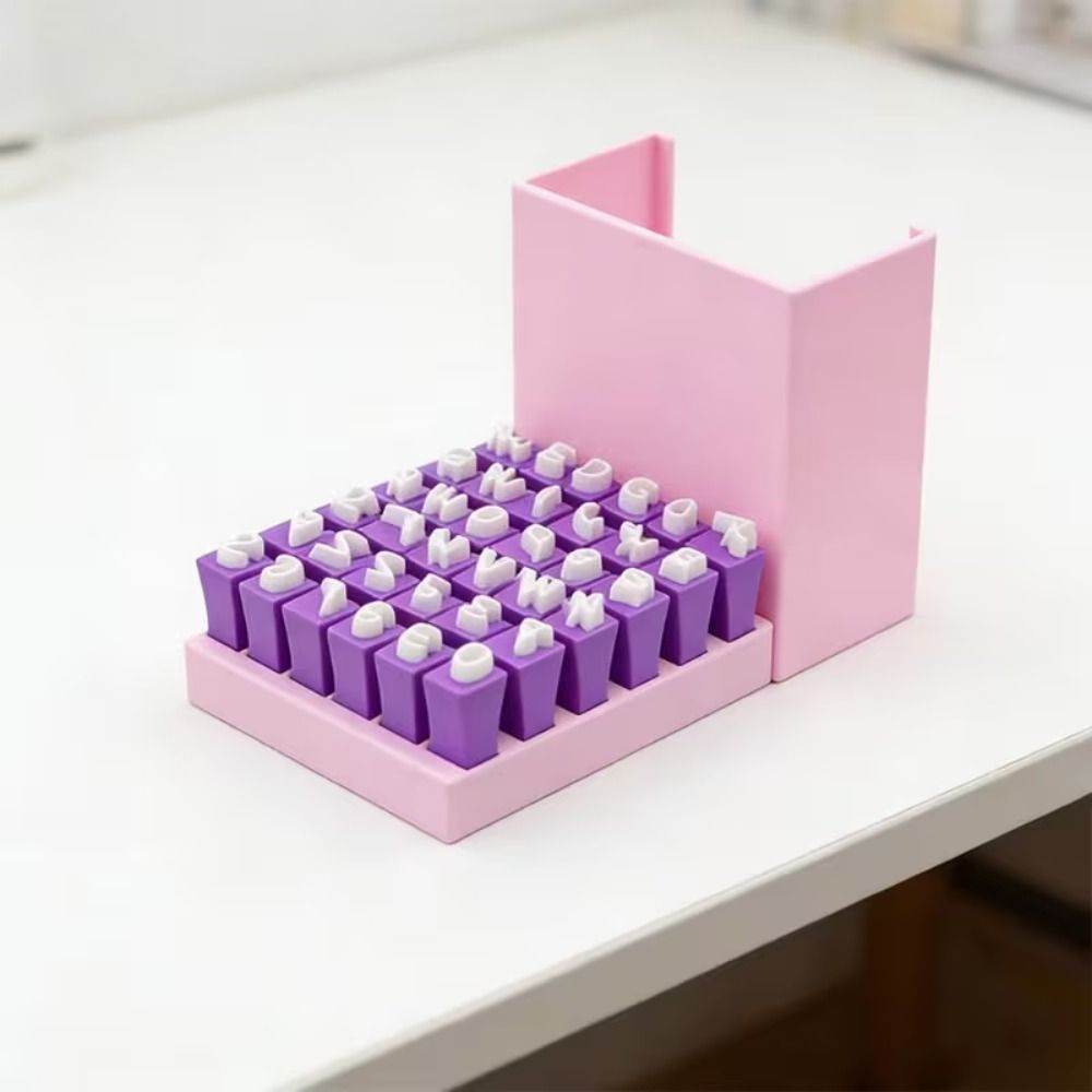 Polymer Clay Set - Uppercase Lowercase Letters Alphabet Clay Stamp