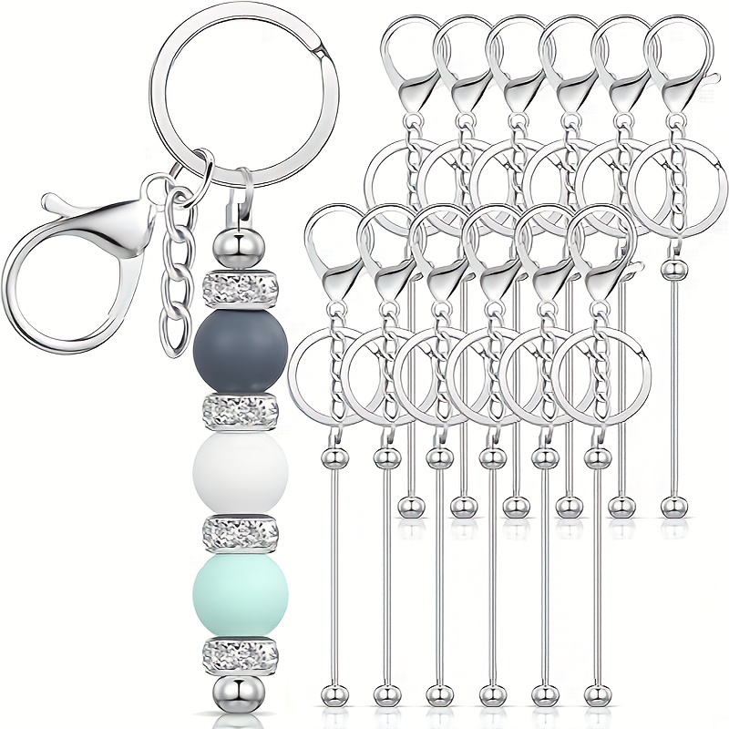Art Craft Gifts - 12pcs Detachable Iron Keychain Set Silvery