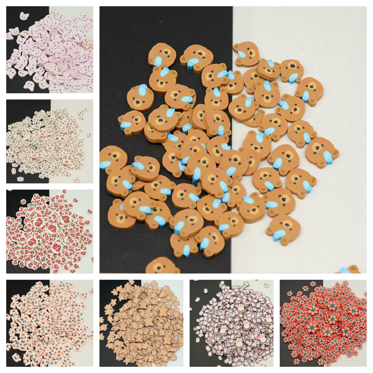 Art Craft Love - 100G 5mm/10mm Polymer Clay Slice Bear
