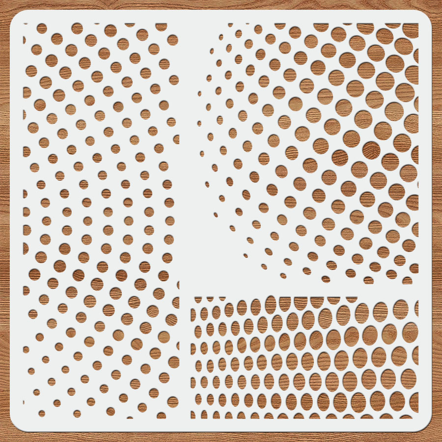 Art Craft Background - 1PC Halftone Dot Stencil – 11.8x11.8
