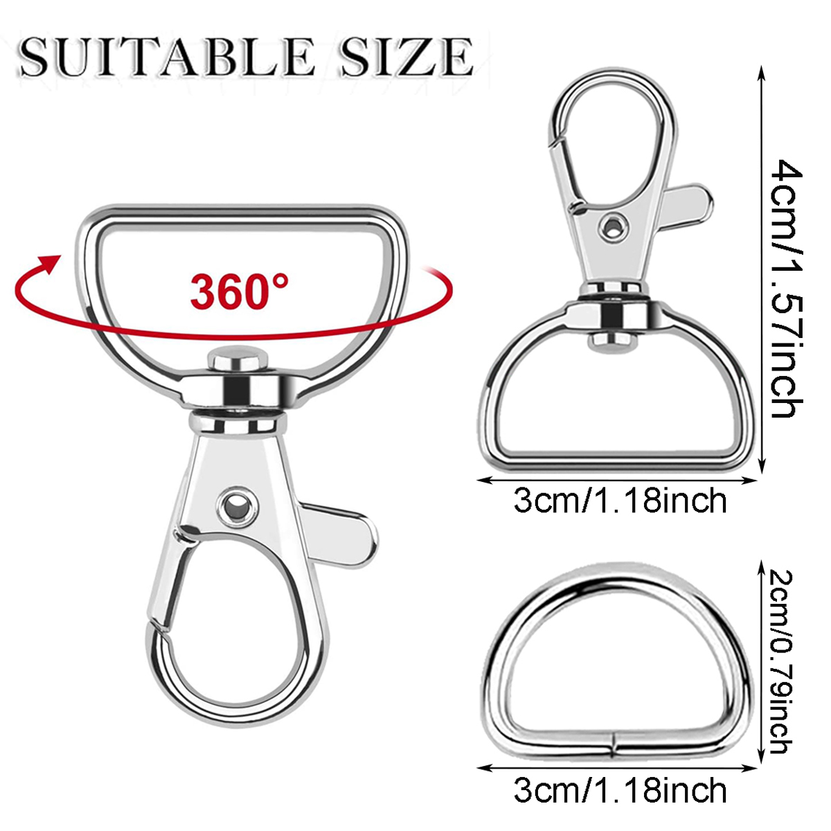 10/20 Set Large D Clip Swivel  - Art Craft Gifts review and price