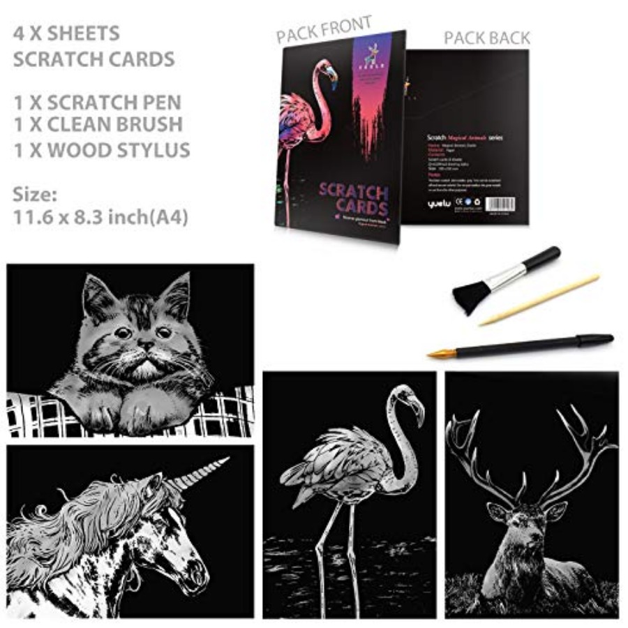 Rainbow Scratch Art Painting P - Art Craft Night review and price