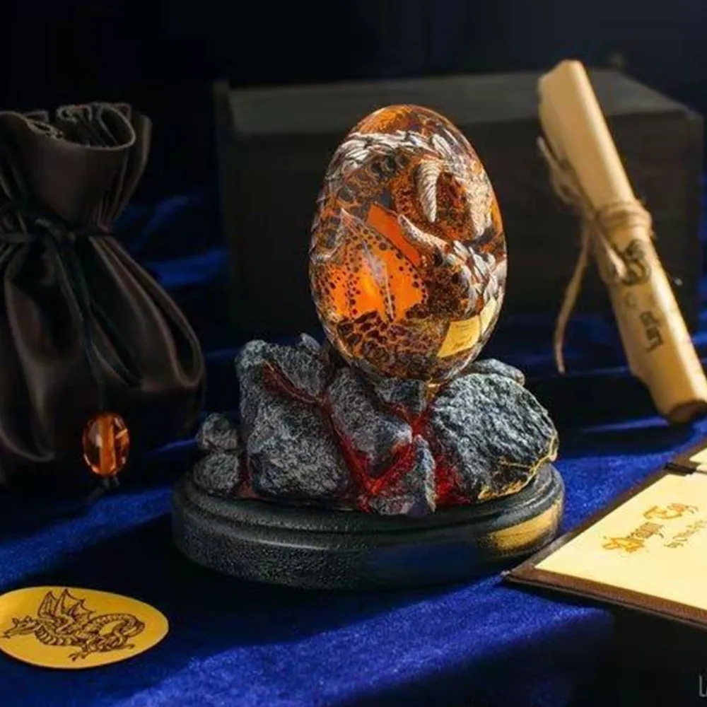 Lava Dragon Egg Statue With St - Art Craft Dinosaur review and price