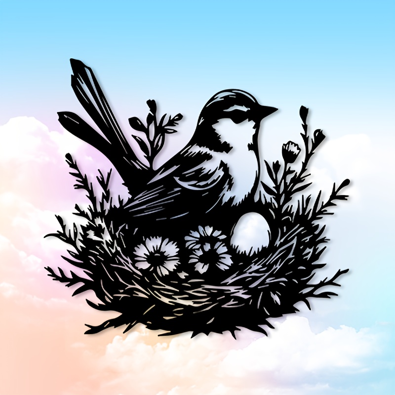 CIFBUY Metal Wall Art Bird Nes - Art And Craft For Nursery review and price