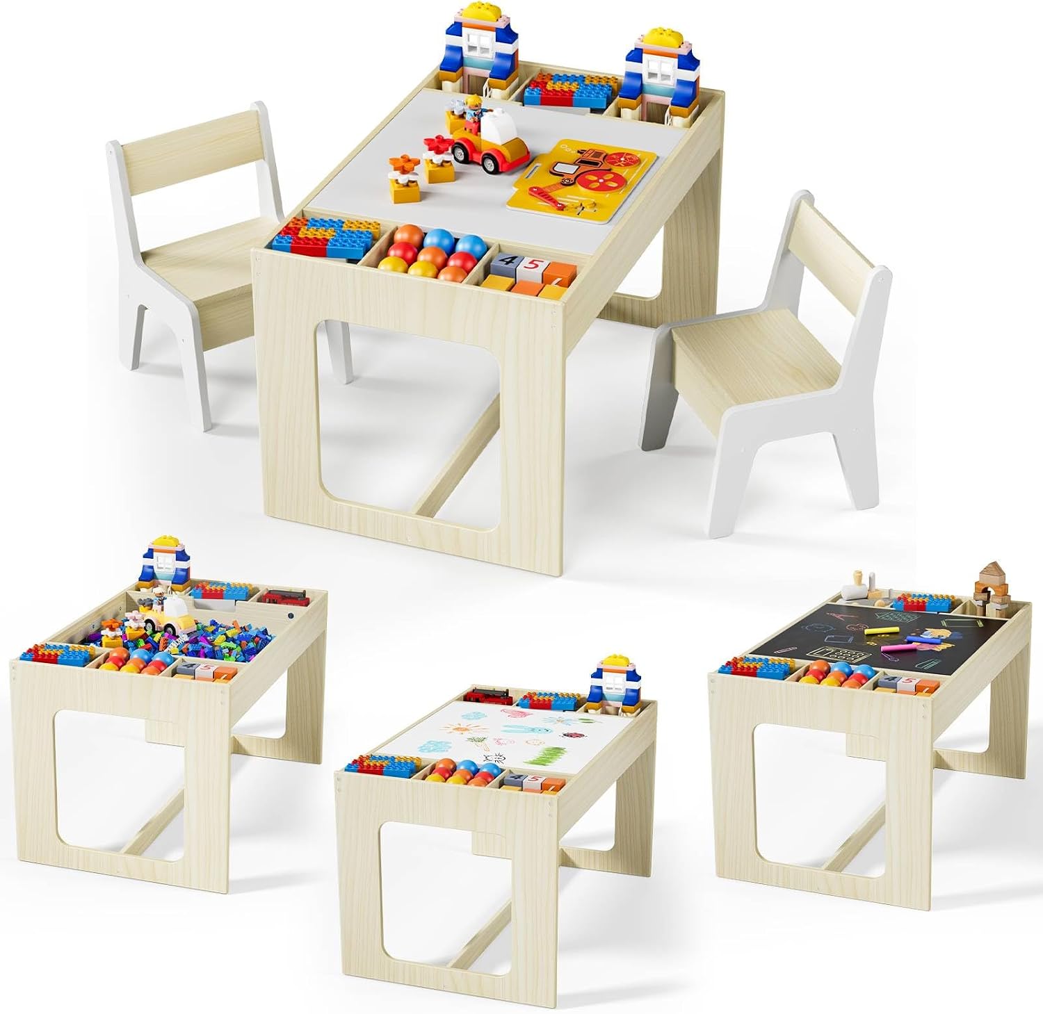 3 in 1 Kids Art Table and Chai - Art And Craft For Nursery review and price