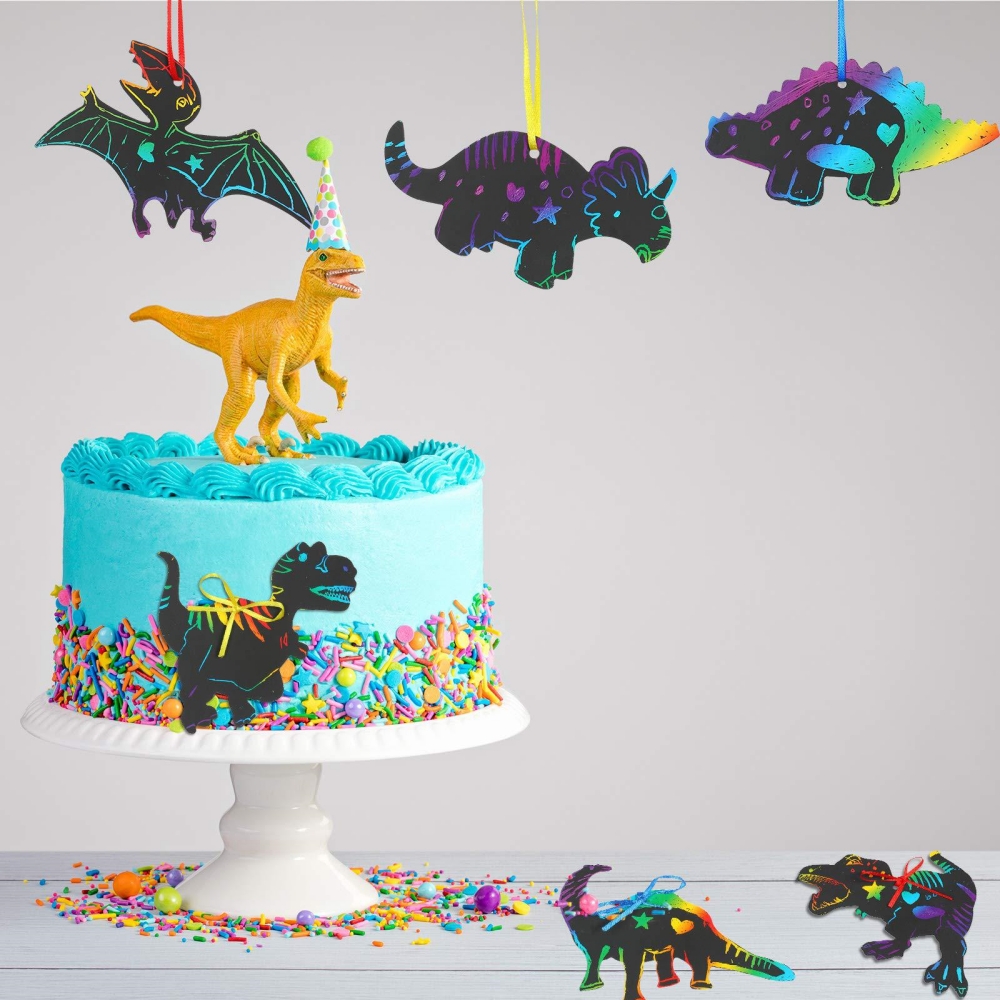 12Pcs Cartoon Dinosaur Scratch - Art Craft Dinosaur review and price