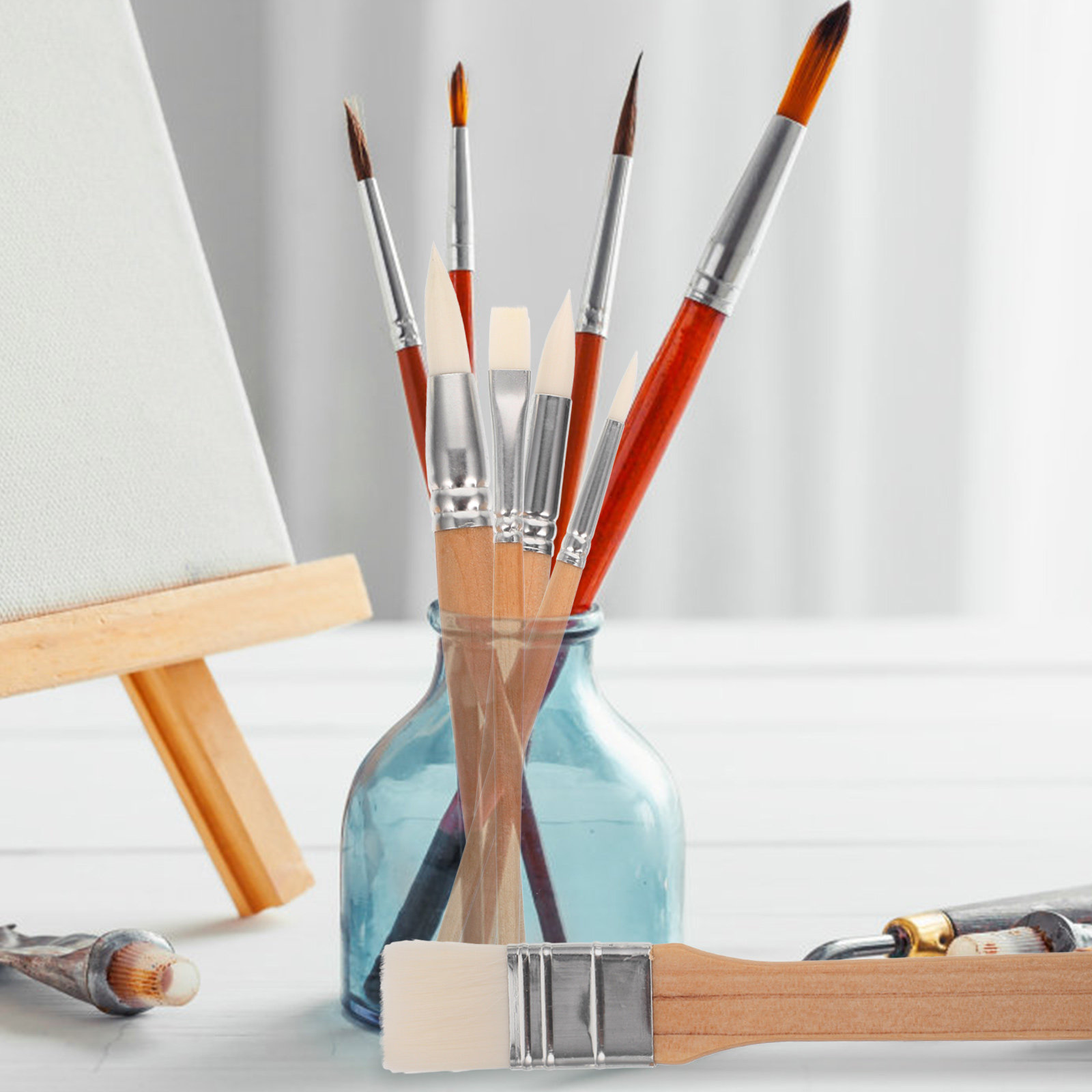 6Pcs Wooden Handle Painting Br - Art Craft Blend review and price