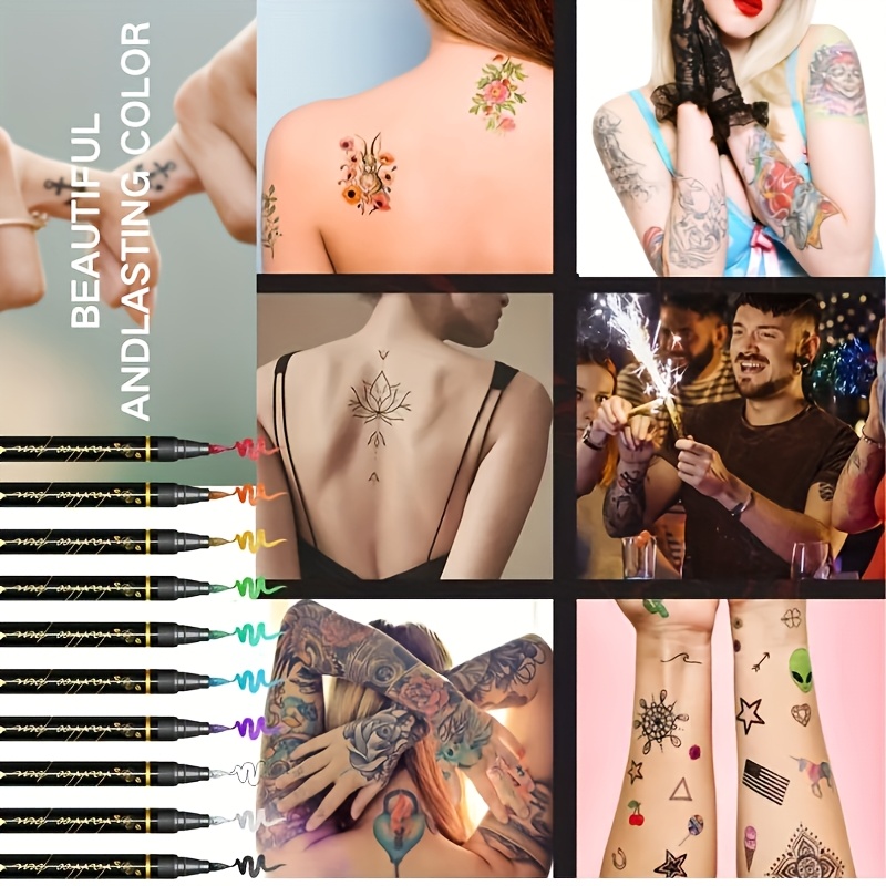 Temporary Tattoo Marker Set 10 - Illustration Marker Set review and price