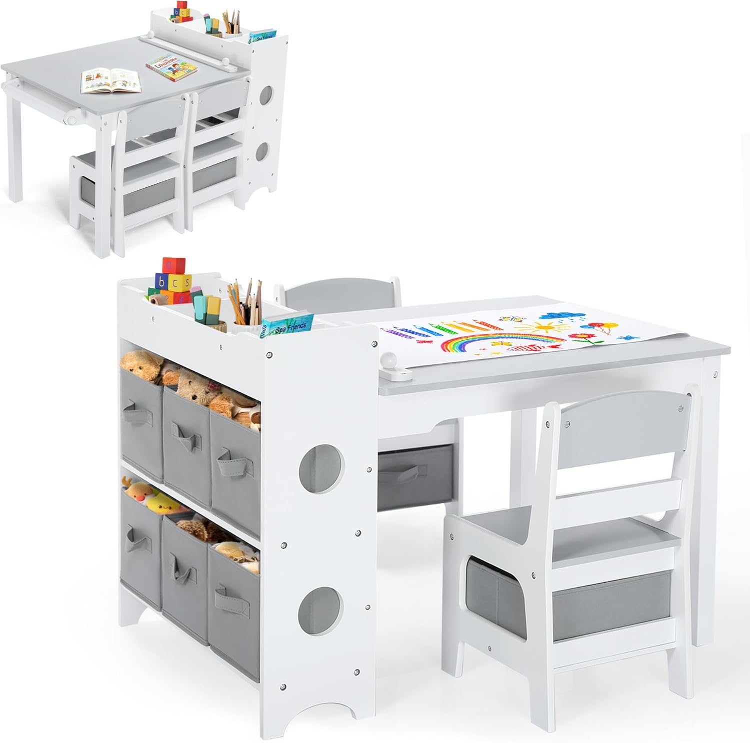 Kids Art Table & Chair Set, Wo - Art And Craft For Nursery review and price
