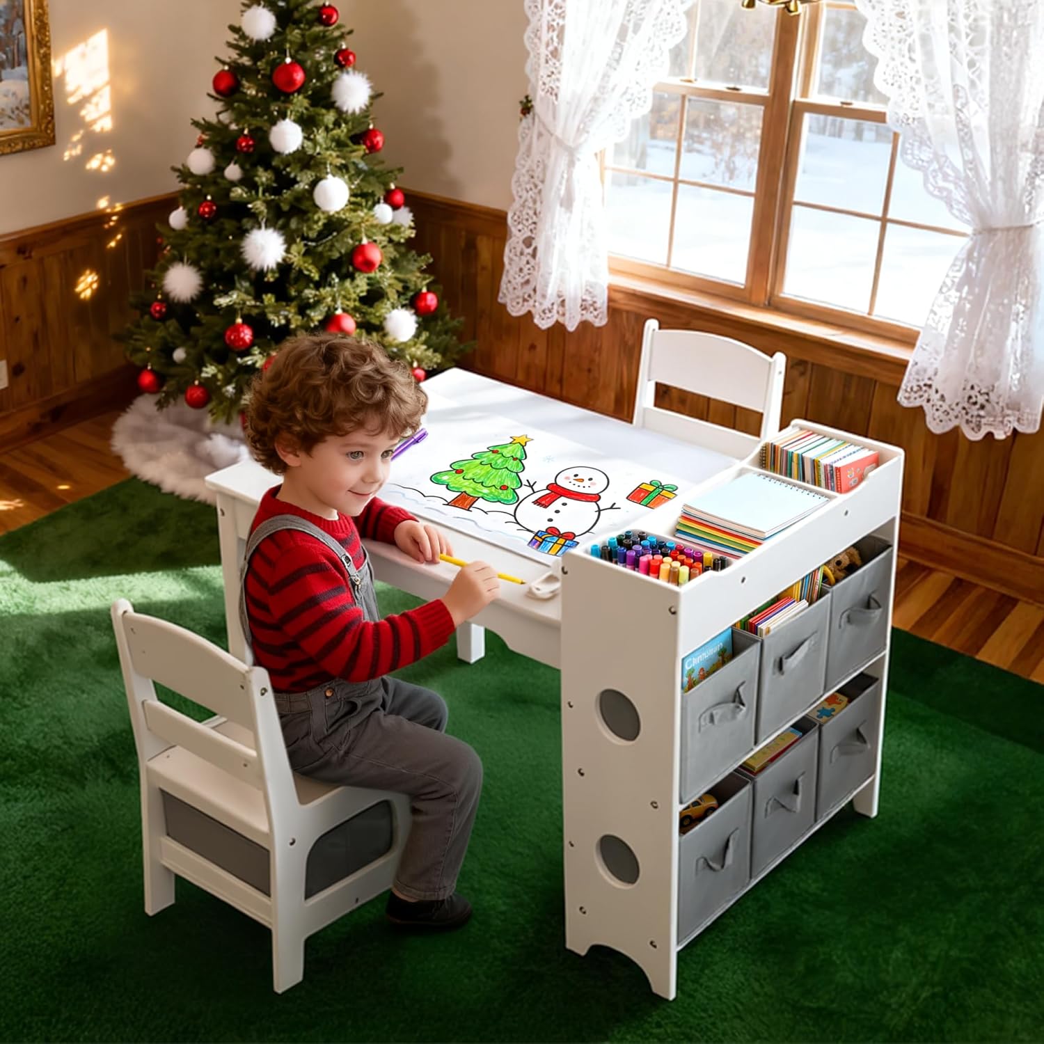 Kids Art Table & Chair Set, Wo - Art And Craft For Nursery review and price