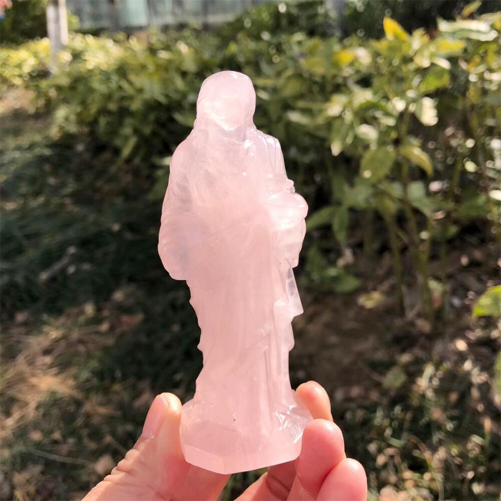 10cm Rose Quartz Jesus Carving - Art Craft Love review and price