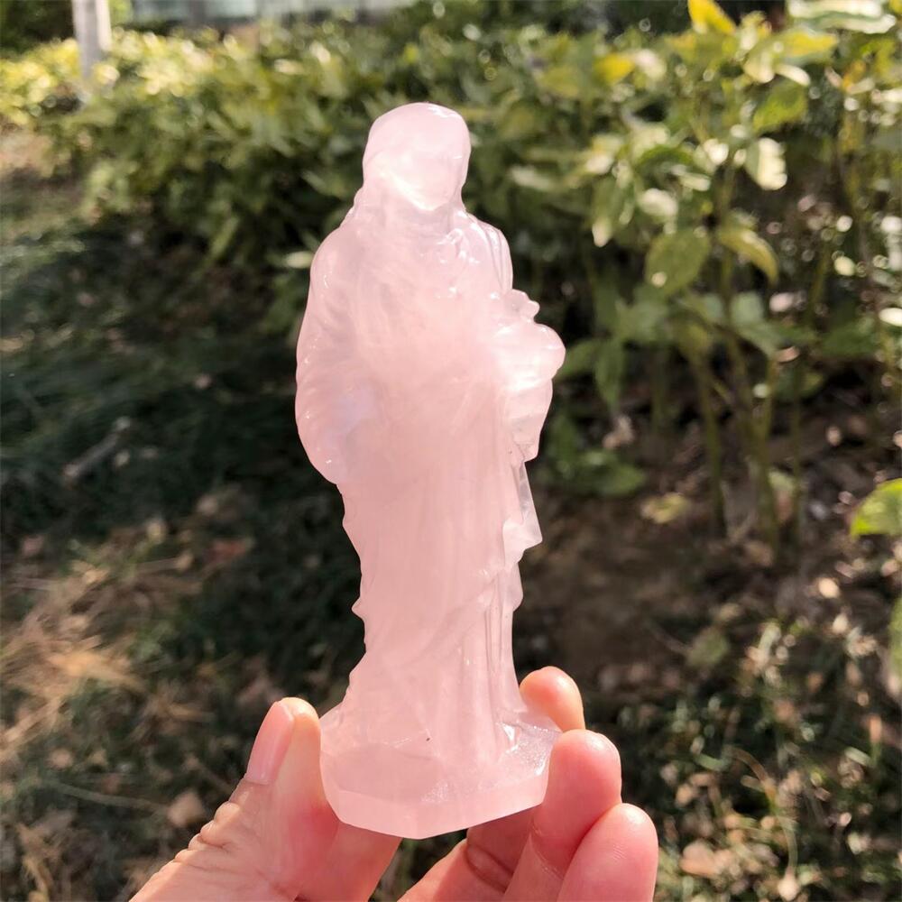 10cm Rose Quartz Jesus Carving - Art Craft Love review and price