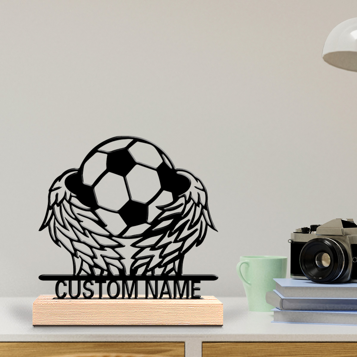 1pc Wing Soccer Custom Text Ti - Art Craft Gifts review and price
