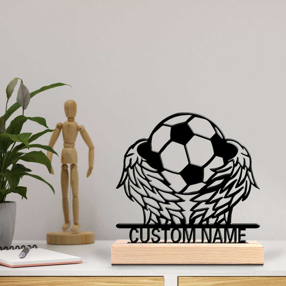 1pc Wing Soccer Custom Text Ti - Art Craft Gifts review and price