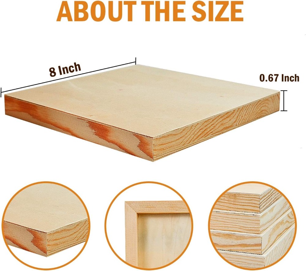 6 Pack 8x8 Inch Unfinished Woo - Art Craft Board review and price