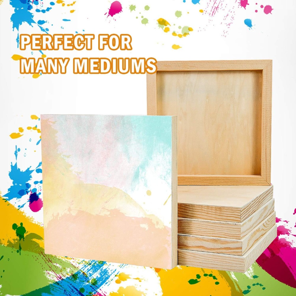 6 Pack 8x8 Inch Unfinished Woo - Art Craft Board review and price
