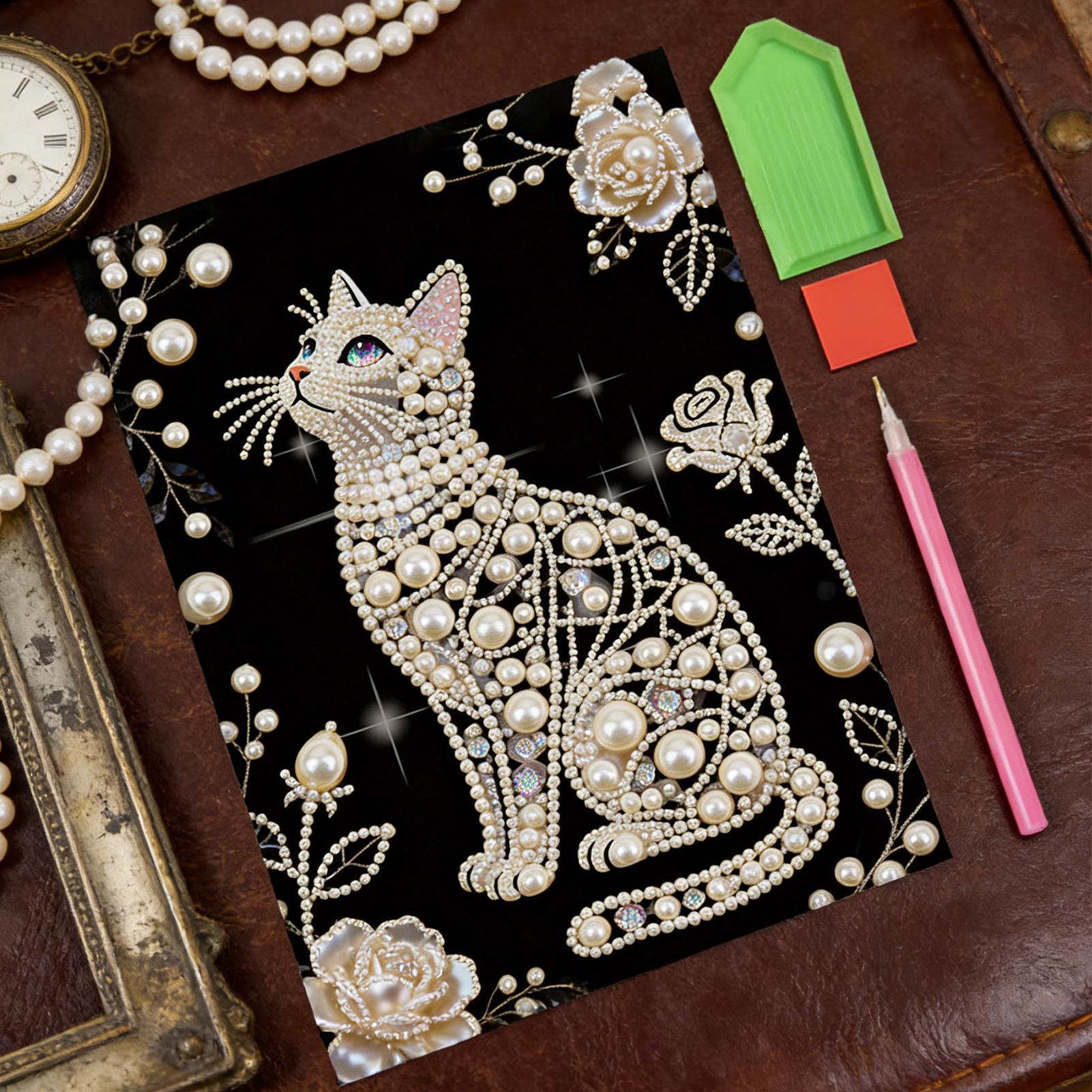 Cat Shape Pearl Painting Kits  - Art And Craft For Mother'S Day review and price