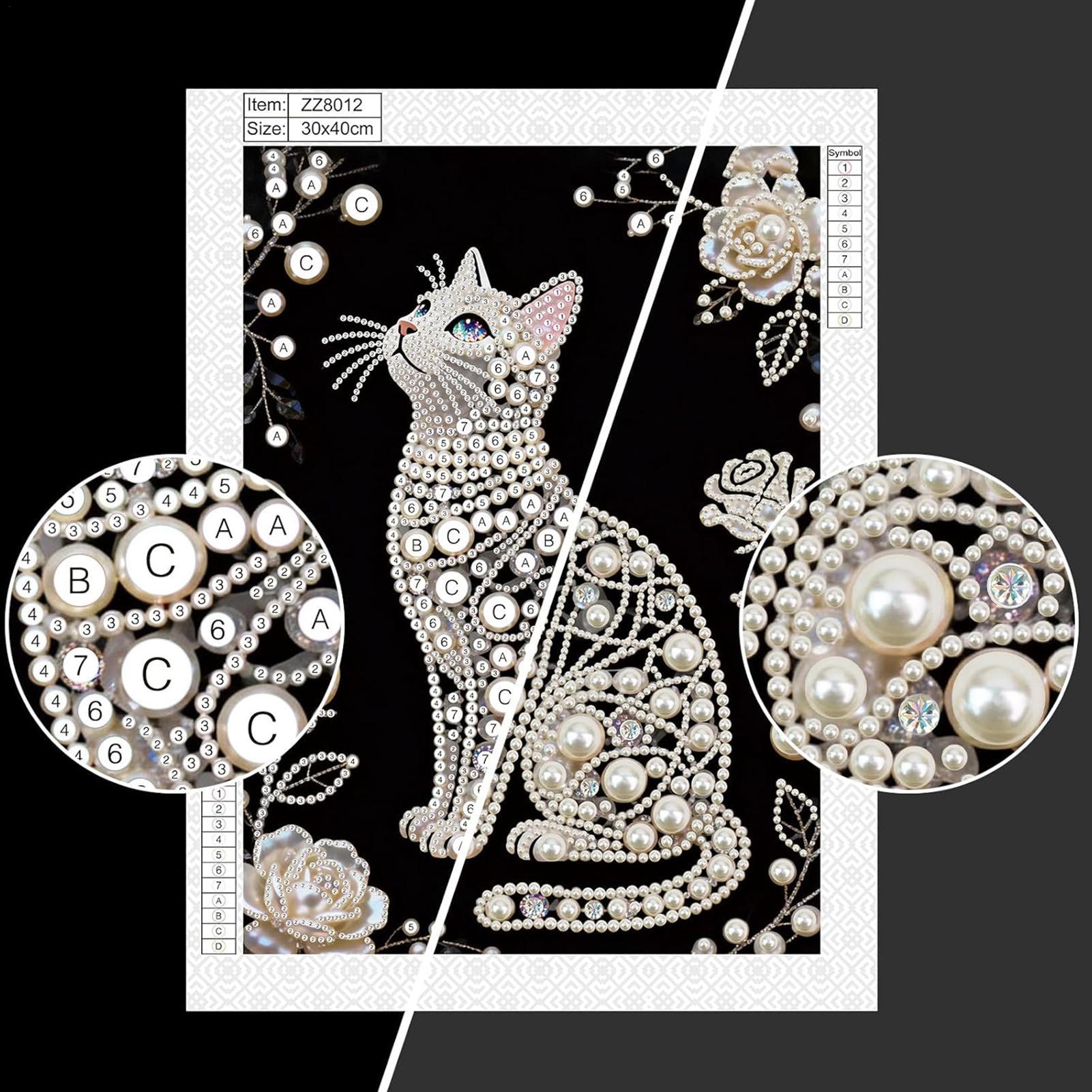 Cat Shape Pearl Painting Kits  - Art And Craft For Mother'S Day review and price