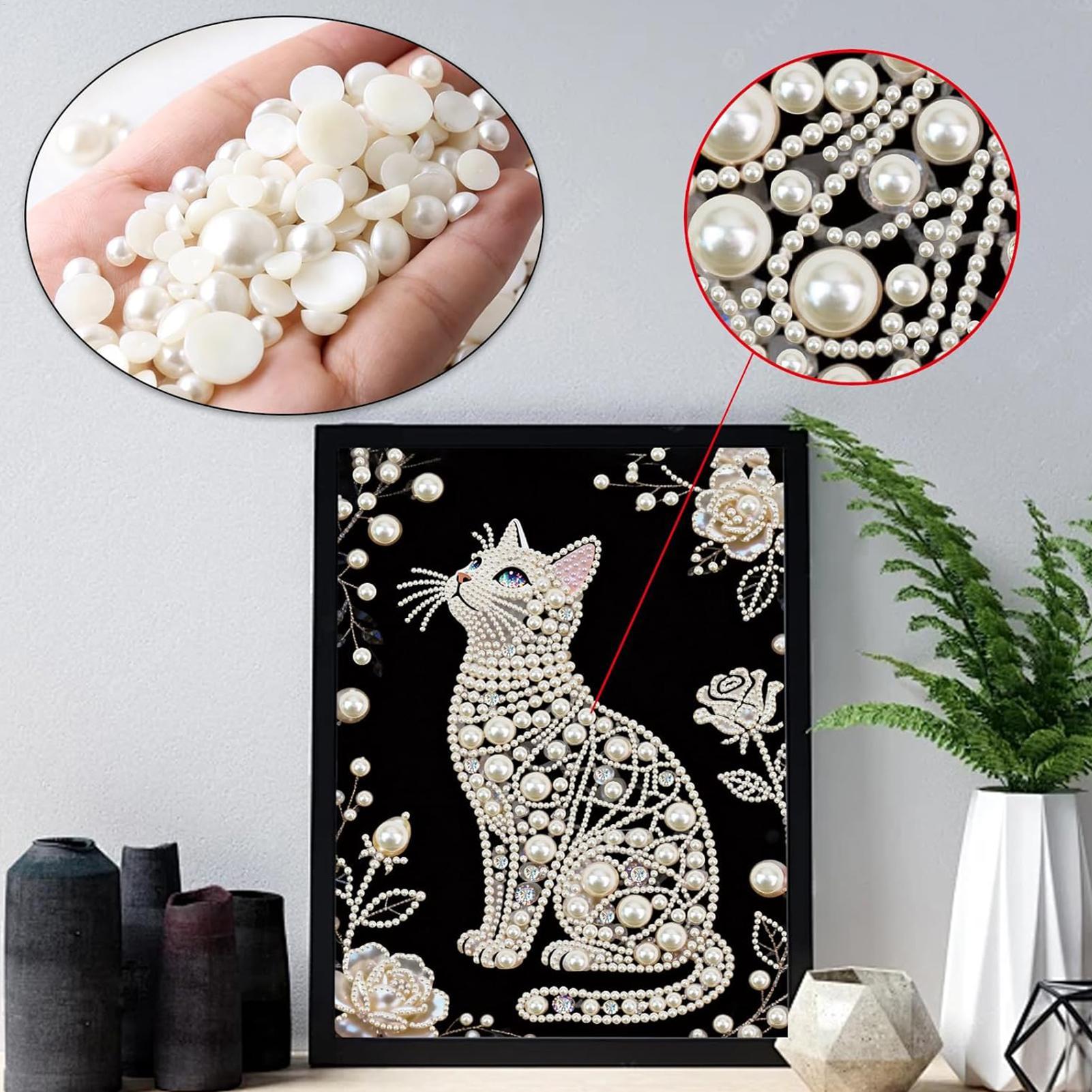 Cat Shape Pearl Painting Kits  - Art And Craft For Mother'S Day review and price