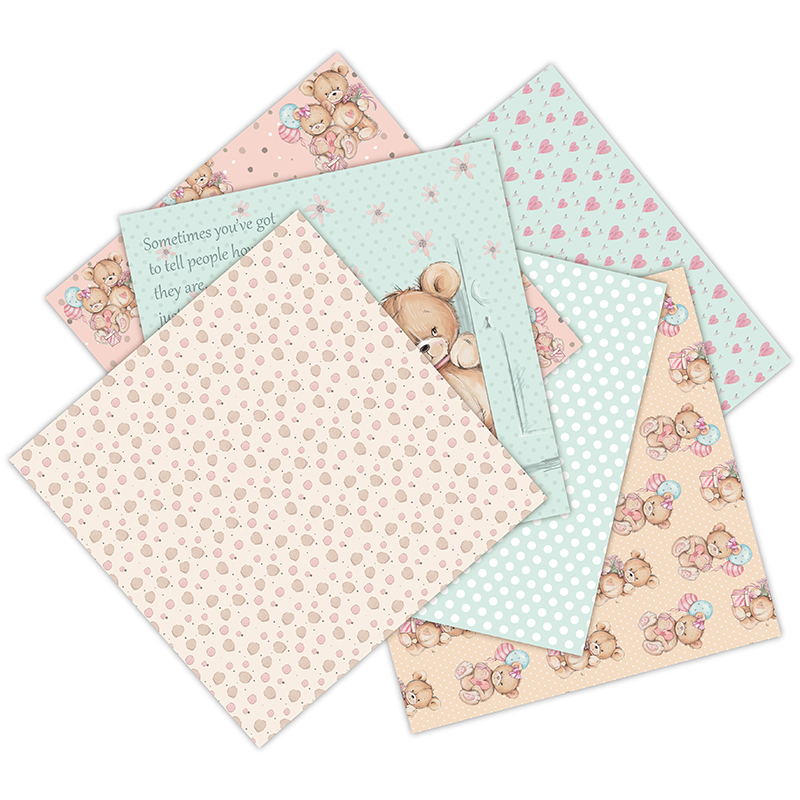 12 Sheets little bear Scrapboo - Art Craft Background review and price