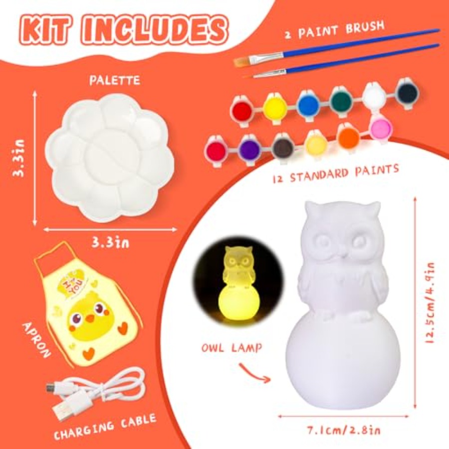 Paint Your Own Lamp Kit, Arts  - Art Craft Night review and price