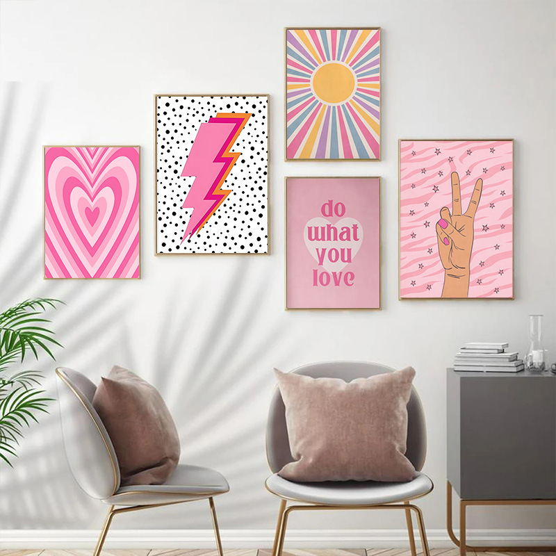 Abstract Pink Lightning Gradie - Art Craft Love review and price