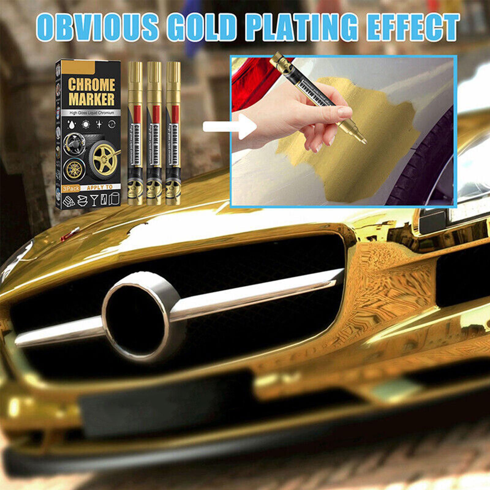 3Pcs/Set Chrome Marker Pen Car - Illustration Marker Set review and price