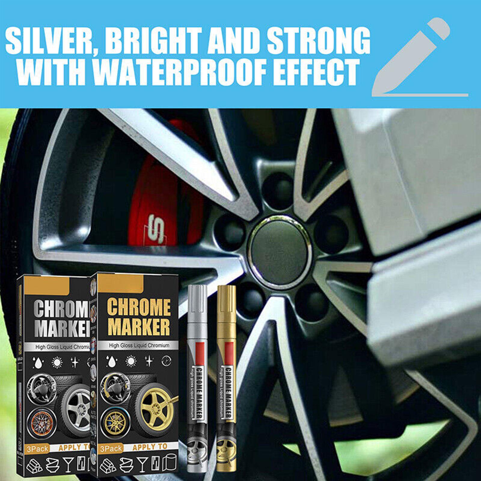 3Pcs/Set Chrome Marker Pen Car - Illustration Marker Set review and price