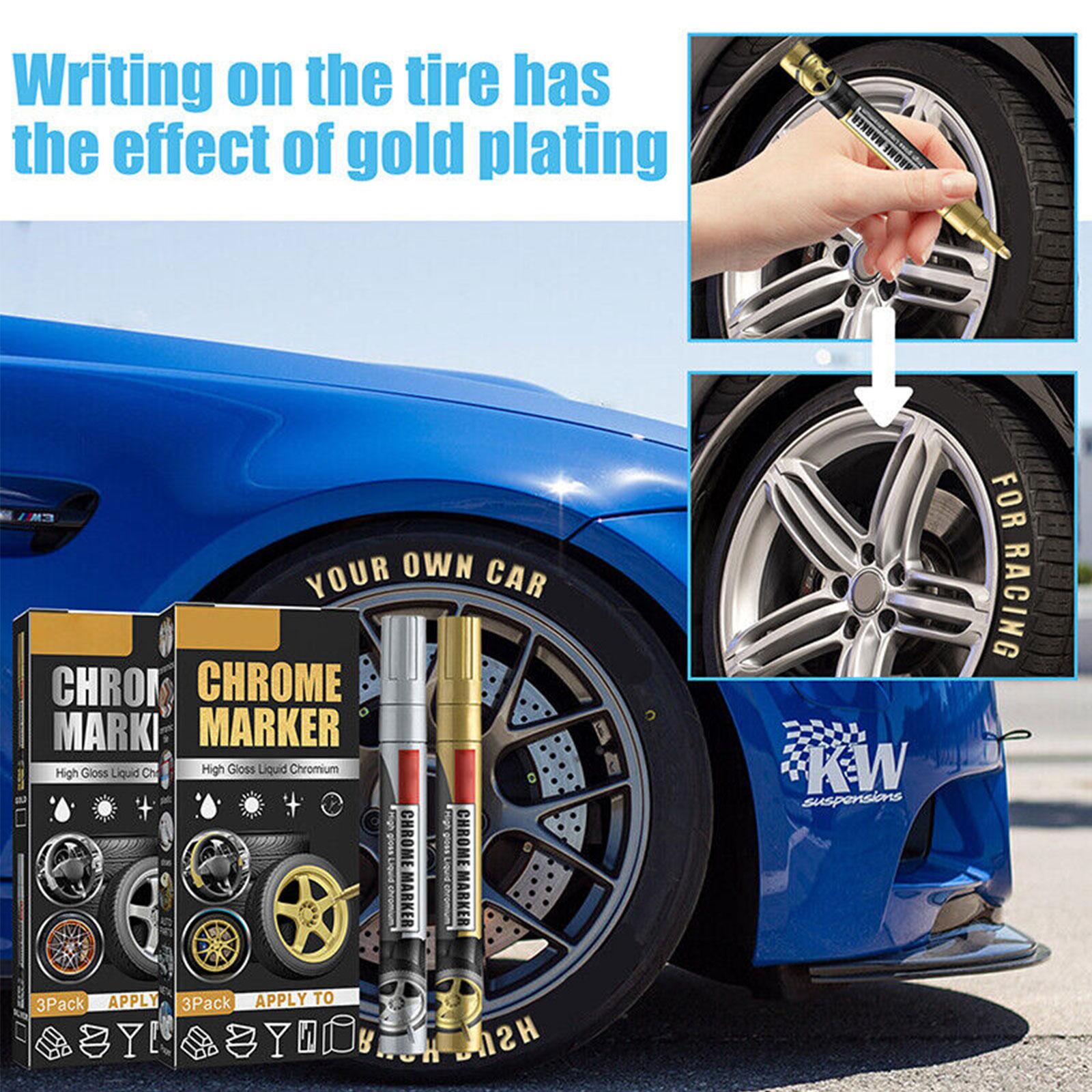 3Pcs/Set Chrome Marker Pen Car - Illustration Marker Set review and price