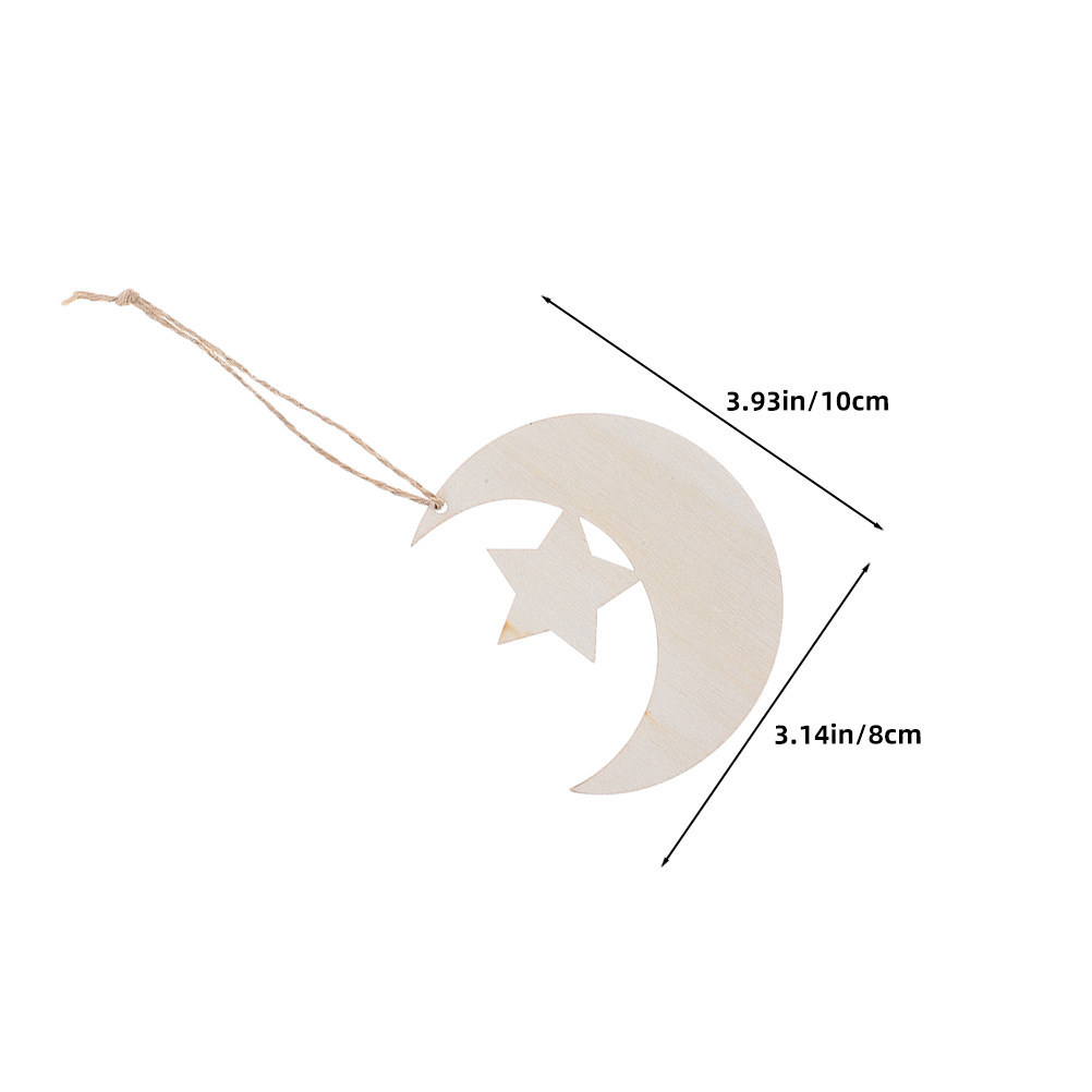 40Pcs Wood Moon Star Cutouts U - Art And Craft For Nursery review and price