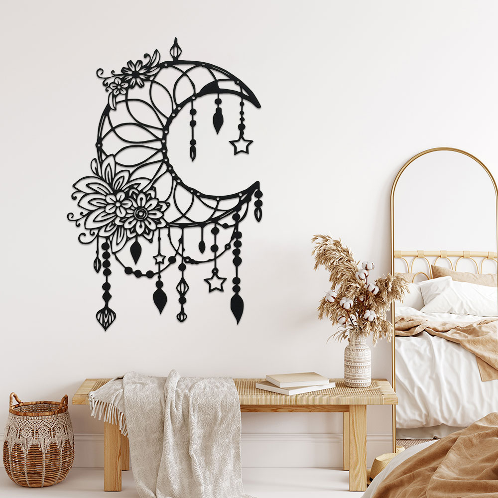 Elegant Gothic Moon & Flower W - Art Craft Cafe review and price