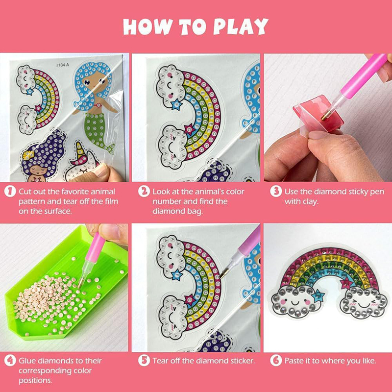 Make Diamond Stickers Kids 5D  - Art Craft Ideas With Paper review and price