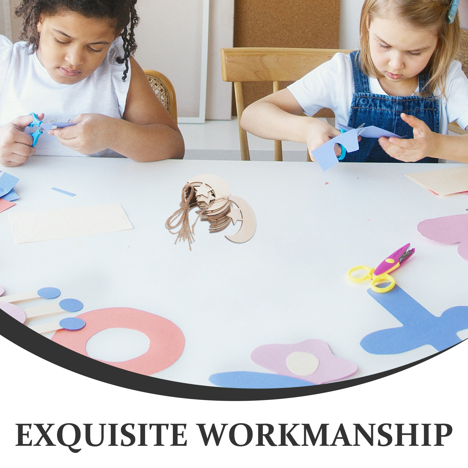 20Pcs Unfinished Wood Moon Sta - Art And Craft For Nursery review and price