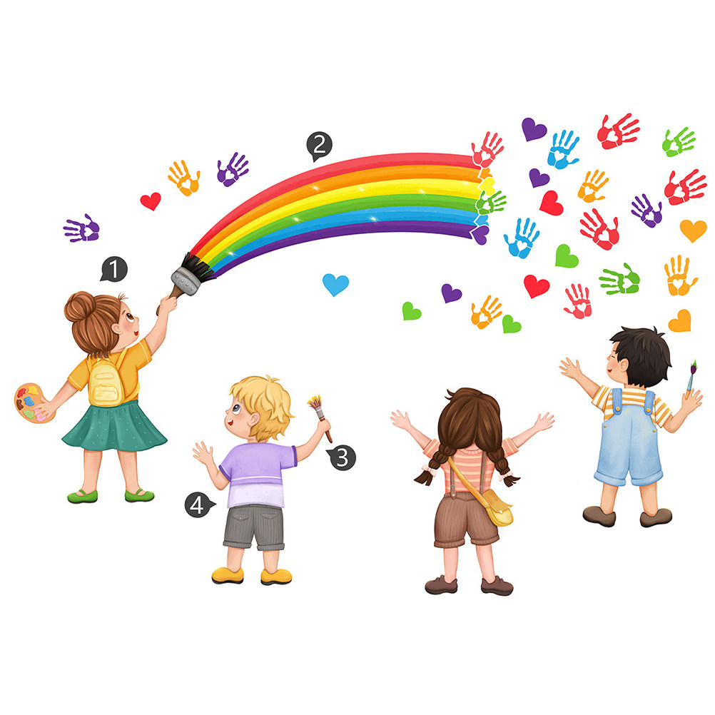DIY Self Rainbow Rainbow Wall  - Art And Craft For Nursery review and price