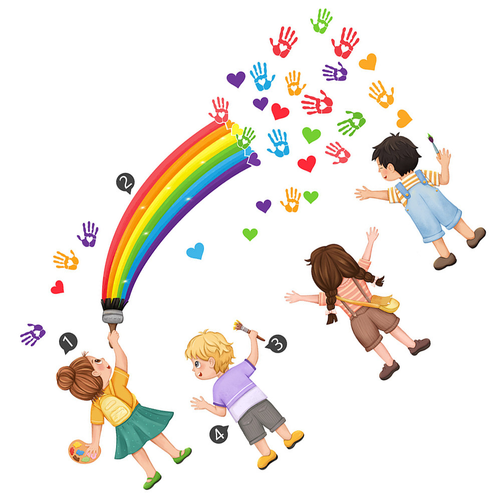 DIY Self Rainbow Rainbow Wall  - Art And Craft For Nursery review and price