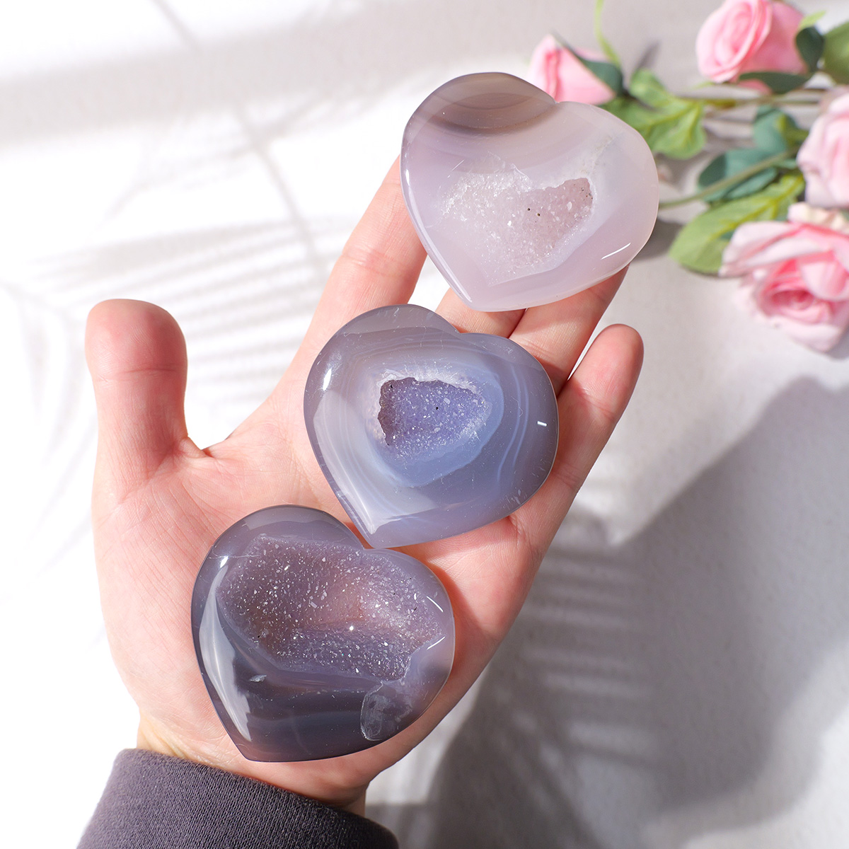 1PC Natural Agate Love Heart S - Art And Craft For Mother'S Day review and price