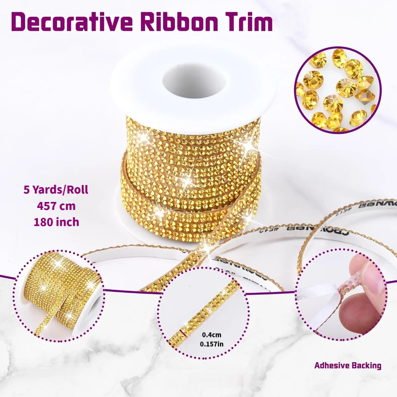 5 Yards Self-Adhesive Rhinesto - Art Craft Hat review and price