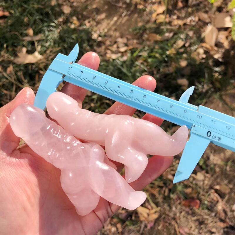 1PCS Natural Rose Quartz Carto - Art Craft Dinosaur review and price