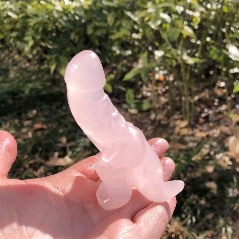 1PCS Natural Rose Quartz Carto - Art Craft Dinosaur review and price