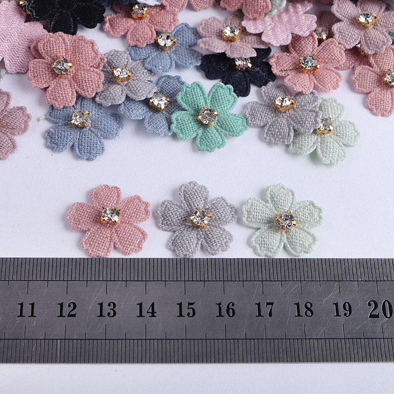 100Pcs 22mm Fabric Flower With - Art Craft Hat review and price